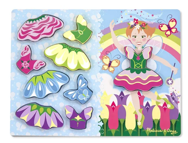Fairy Dress-Up - Chunky Wood Puzzle By Melissa &amp; Doug