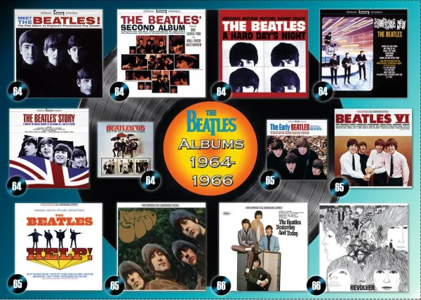 Beatles: Albums 1964-66 - 1000pc Jigsaw Puzzle By Ravensburger