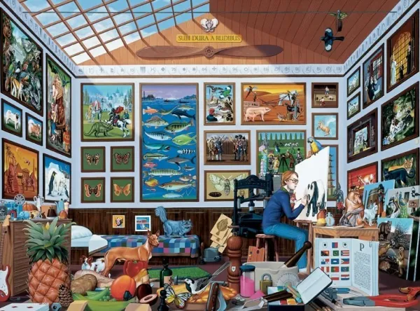 Wilks: The Ultimate Alphabet: The Letter P - 1000pc Jigsaw Puzzle by Pomegranate