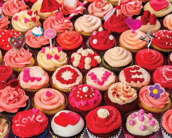 Cupcakes of Love - 1000pc Jigsaw Puzzle by Vermont Christmas Company