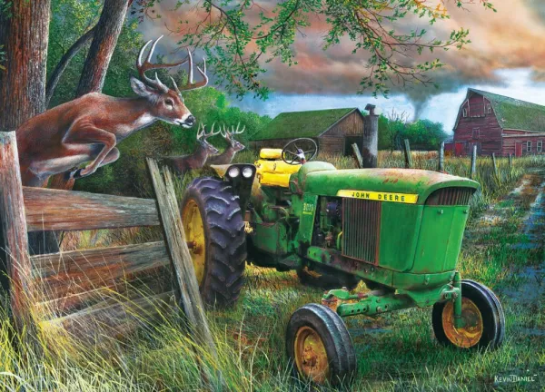 Deere Crossing - 1000pc Jigsaw Puzzle by Masterpieces