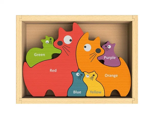 Cat Family - EcoFriendly Wooden Puzzle