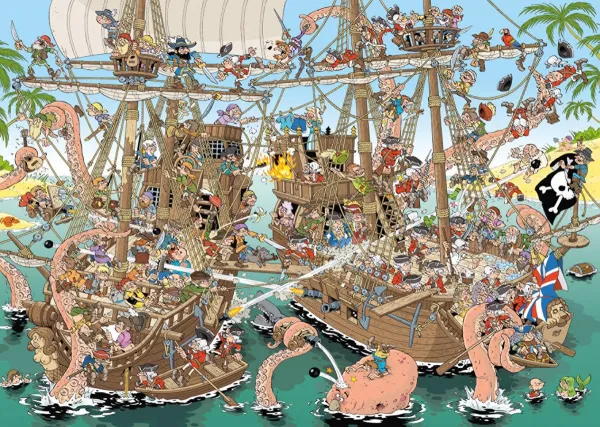 Pieces of History: Pirates - 1000pc Jigsaw Puzzle By Jumbo