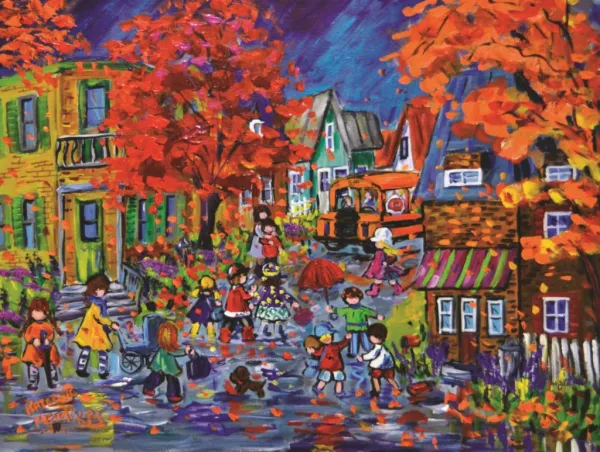 Mertikas: Put the Umbrellas Away - 750pc Jigsaw Puzzle By Standout Puzzles