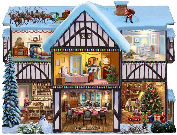 Christmas Eve - 1000pc Shape Jigsaw Puzzle by SunsOut