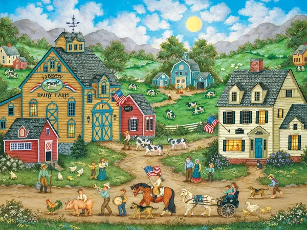 Heartland Collection: Liberty Farm Parade - 550pc Jigsaw Puzzle by Masterpieces