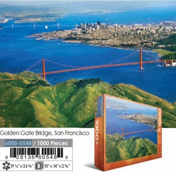 Golden Gate Bridge, CA - 1000pc Jigsaw Puzzle by Eurographics