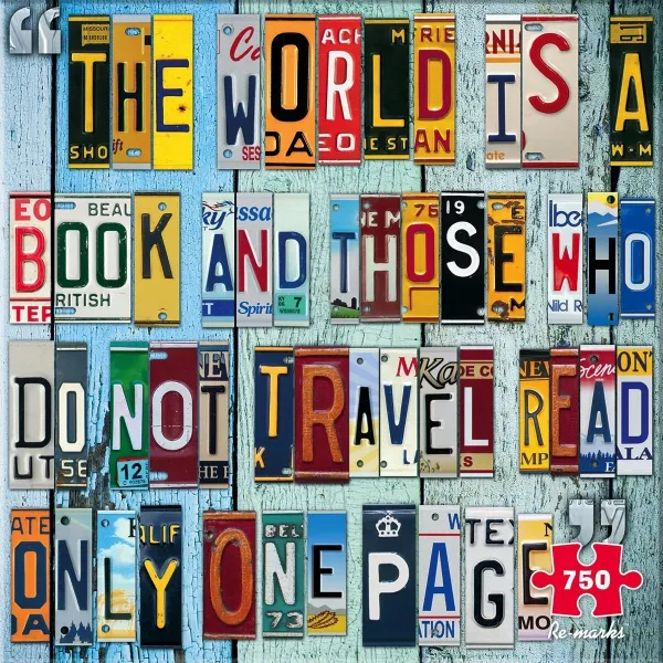 License Plate - 750pc Jigsaw Puzzle By Re-marks