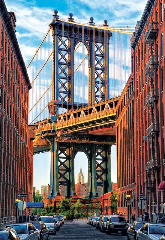 Manhattan Bridge, New York - 1000pc Jigsaw Puzzle by Educa
