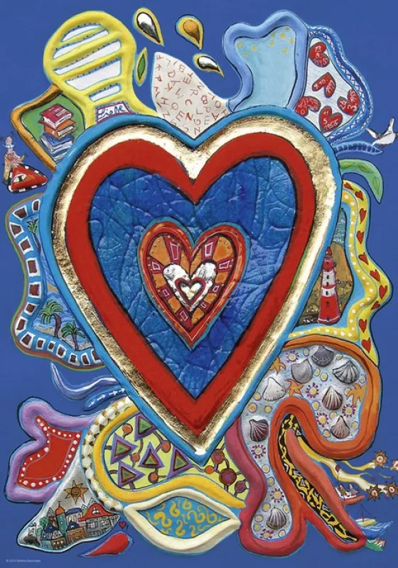 Steinmayer: Red &amp; Blue - 500pc Jigsaw Puzzle By Heye
