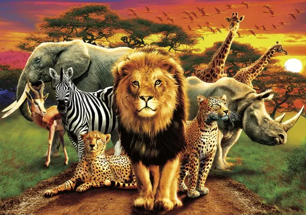 African Beasts - 500pc Jigsaw Puzzle By Buffalo Games