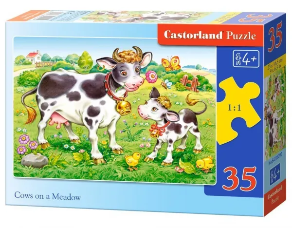 Cows on a Meadow - 35pc Jigsaw Puzzle By Castorland