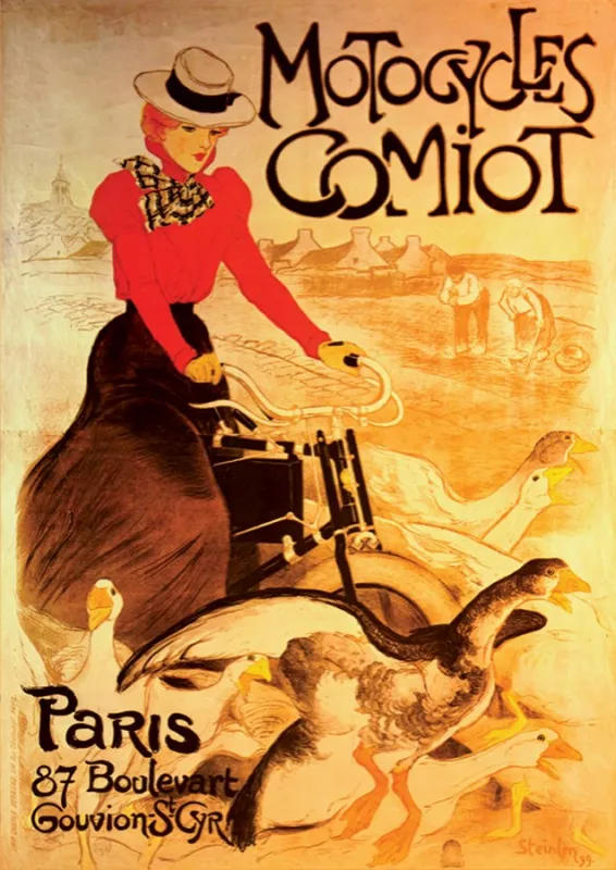 Motocycles Comiot Vintage Poster - 1000pc Jigsaw Puzzle by D-Toys