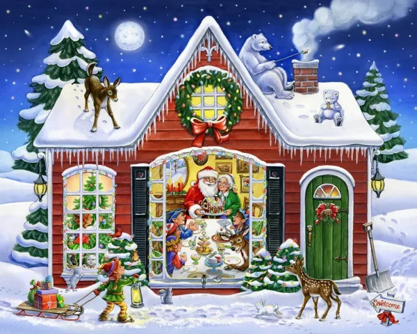 Christmas Feast - 1000pc Jigsaw Puzzle by Vermont Christmas Company