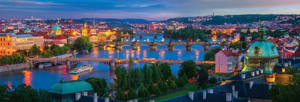 Prague, Czech Republic - 1000pc Panoramic Jigsaw Puzzle by Eurographics