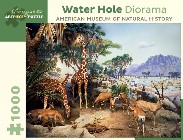 Water Hole Diorama - 1000pc Jigsaw Puzzle by Pomegranate