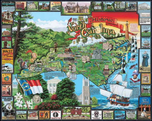 Historic North Carolina - 1000pc Jigsaw Puzzle By White Mountain