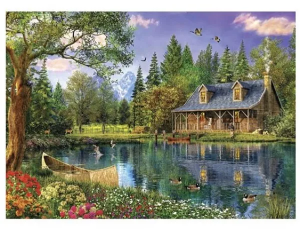 Picture Perfect II: Crystal Lake Cabin - 1000pc Jigsaw Puzzle by Holdson