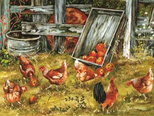 Pickin Chickens - 500pc Jigsaw Puzzle By Sunsout  			  					NEW