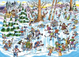DoodleTown: Hockey Town - 1000pc Jigsaw Puzzle by Cobble Hill  			  					NEW