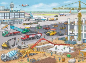 Construction at the Airport - 100pc Jigsaw Puzzle By Ravensburger