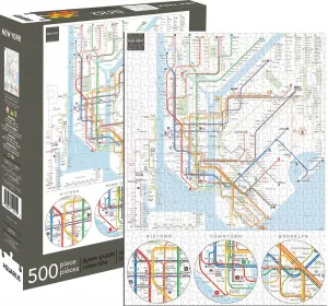 New York Subway - 500pc Jigsaw Puzzle by Aquarius  			  					NEW