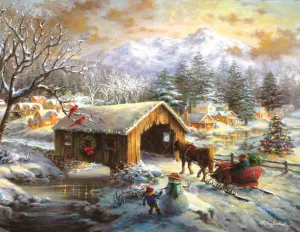 Over the Covered Bridge - 1000+pc Jigsaw Puzzle By Sunsout  			  					NEW