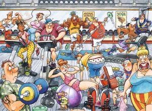 WASGIJ: Original 28, Dropping the Weight! - 1000pc Jigsaw Puzzle By Jumbo  			  					NEW