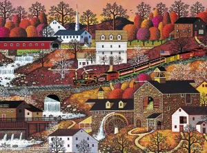 Charles Wysocki: Waterfall Valley - 1000pc Jigsaw Puzzle by Buffalo Games  			  					NEW