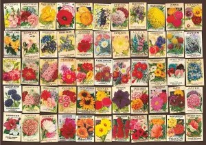 Seed Packet Collage - 1000pc Jigsaw Puzzle By D-Toys  			  					NEW