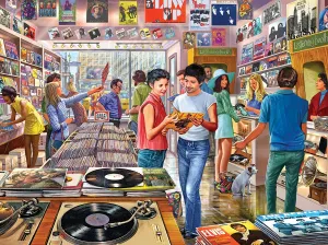 Vintage Record Store - 1000pc Jigsaw Puzzle By White Mountain  			  					NEW