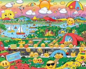 Emojiville - 1000pc Jigsaw Puzzle By Springbok  			  					NEW