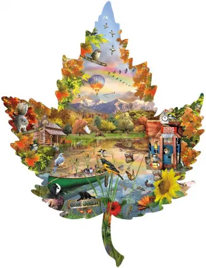 Autumn Shoreline - 1000pc Shaped Jigsaw Puzzle By Sunsout