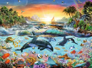 Orca Paradise - 200pc Children's Jigsaw Puzzle by Ravensburger