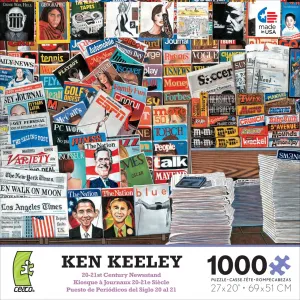 Ken Keeley: 20-21st Century Newsstand - 1000pc Jigsaw Puzzle by Ceaco