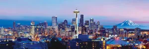Cityscape: Seattle - 1000pc Panoramic Jigsaw Puzzle by Masterpieces