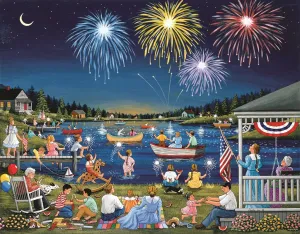 Lakeside on the Fourth of July - 1000pc Jigsaw Puzzle by Sunsout