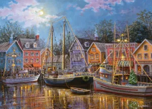 Ships Aglow - 500pc Large Format Jigsaw Puzzle by Ravensburger  			  					NEW