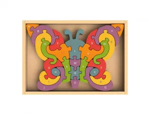 Alphabet Butterfly - EcoFriendly Wooden Puzzle  			  					NEW