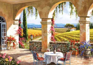 Wine Country Terrace - 1500pc Jigsaw Puzzle by Anatolian