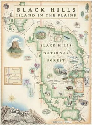 Xplorer Maps: Black Hills Map - 1000pc Jigsaw Puzzle by Masterpieces  			  					NEW