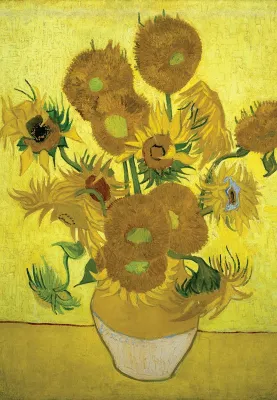 Vase of Sunflowers - 300pc Glow in the Dark Jigsaw Puzzle By Tomax