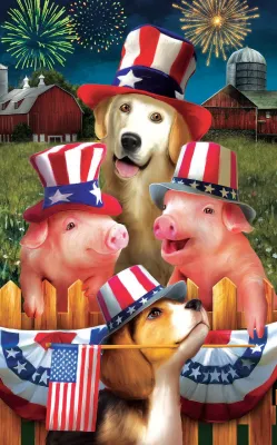 Fourth on the Farm - 300pc Large Format Jigsaw Puzzle By Sunsout  			  					NEW