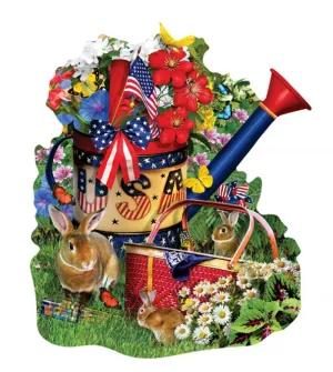Summer Watering Can - 1000pc Shaped Jigsaw Puzzle By Sunsout  			  					NEW