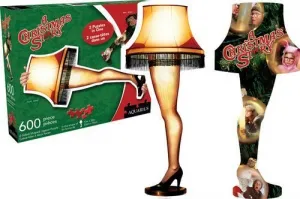 A Christmas Story - 600pc Double-sided Shaped Jigsaw Puzzle by Aquarius  			  					NEW