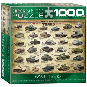 Tanks of WWII (Small Box) - 1000pc Jigsaw Puzzle by Eurographics