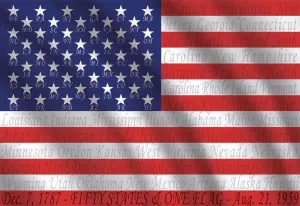 Fifty States &amp; One Flag - 1000pc Jigsaw Puzzle by Educa