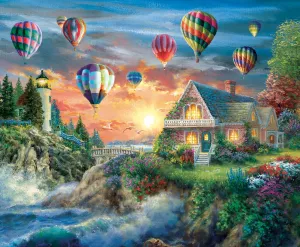 Balloons Over Sunset - 1000pc Jigsaw Puzzle By Sunsout  			  					NEW