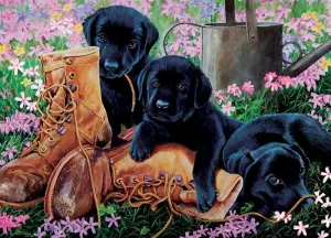 Black Lab Puppies - 35pc Tray Puzzle by Cobble Hill
