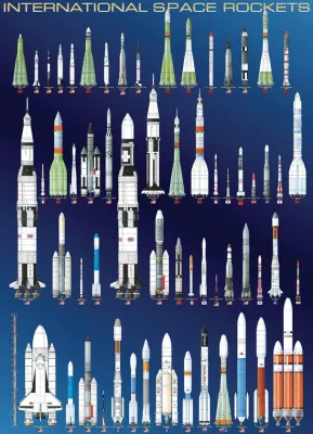 International Space Rockets - 1000pc Jigsaw Puzzle by Eurographics